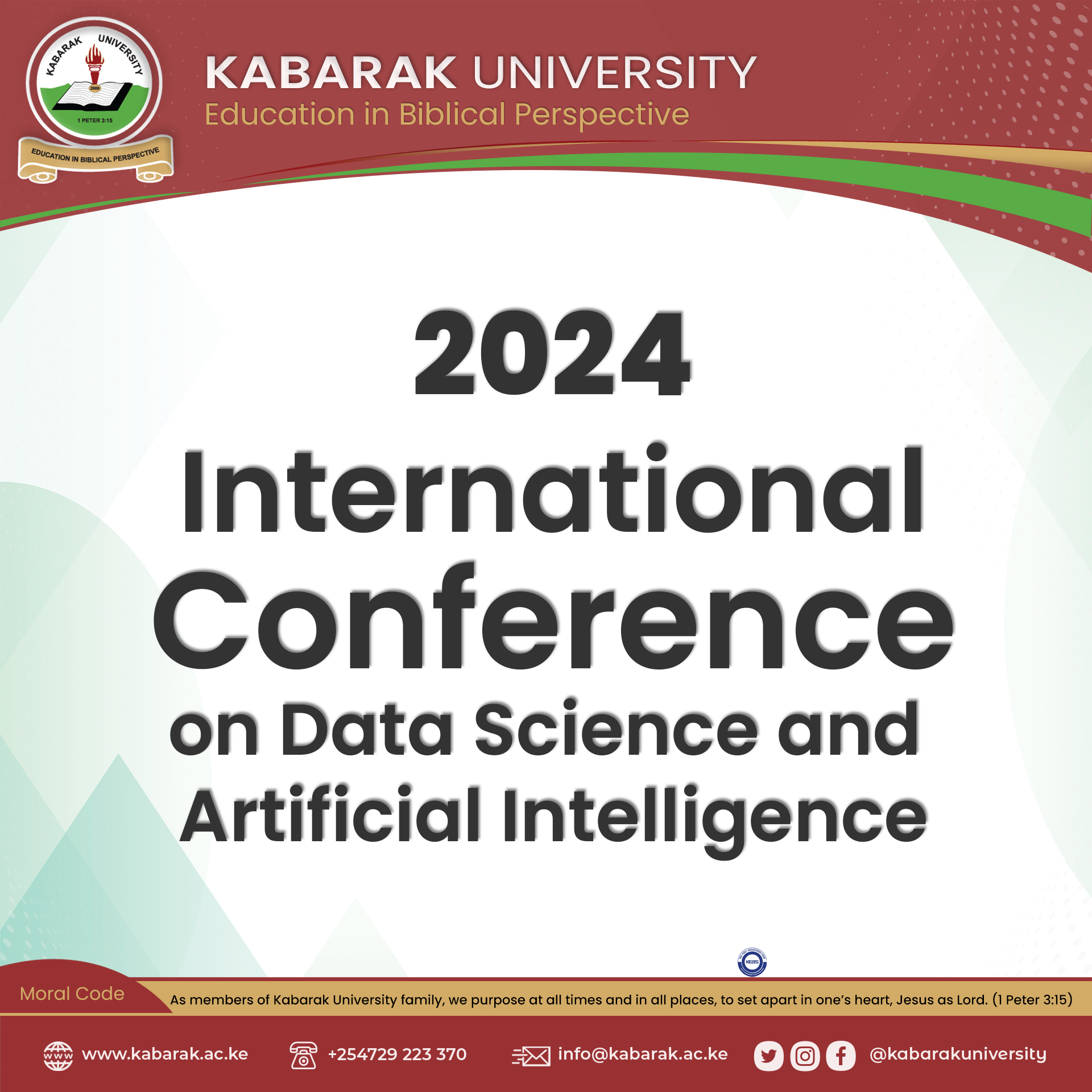 					View 2024: Kabarak University International Conference on Data Science and Artificial Intelligence 
				