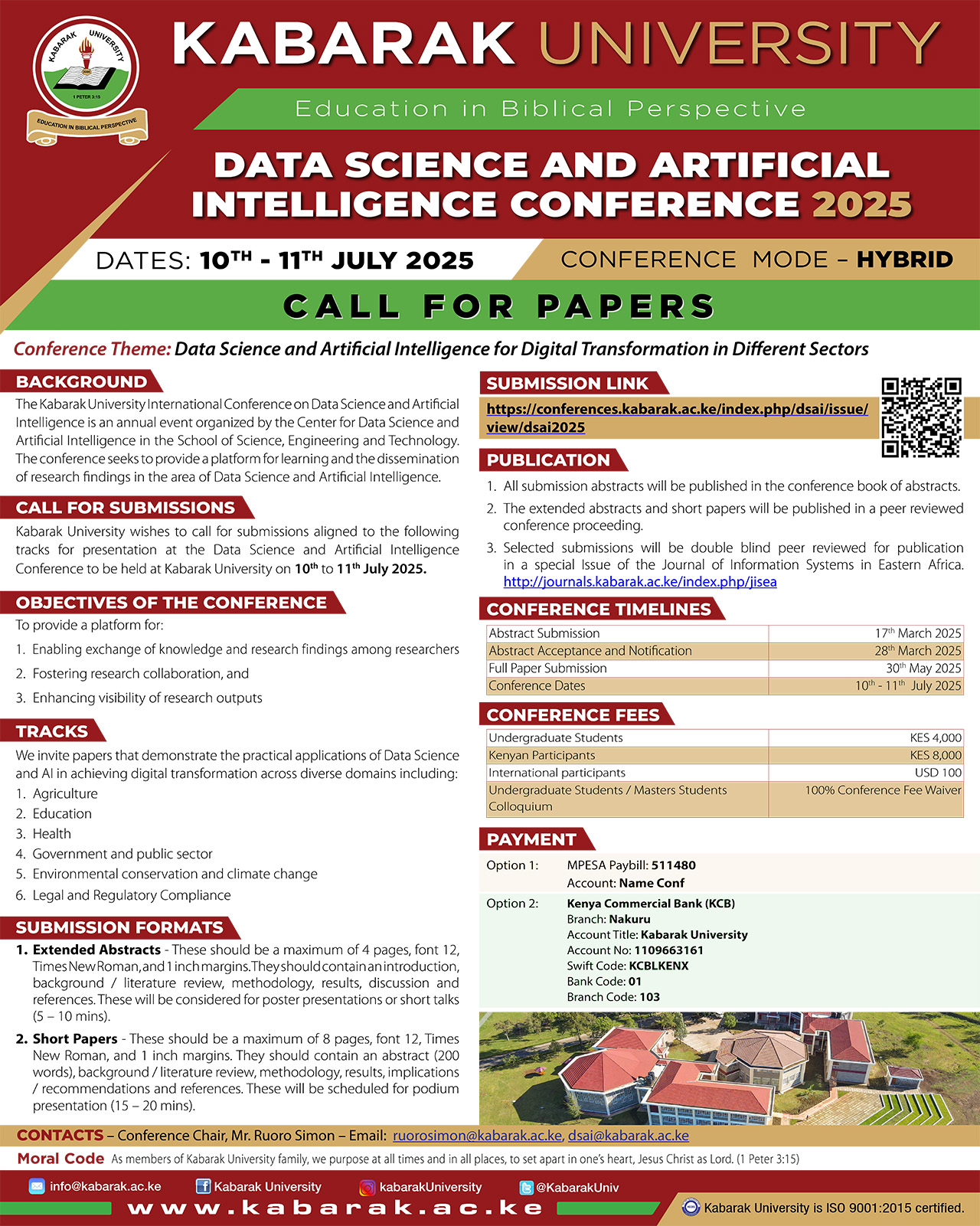 					View Kabarak University Data Science and Artificial Intelligence Conference 2025
				