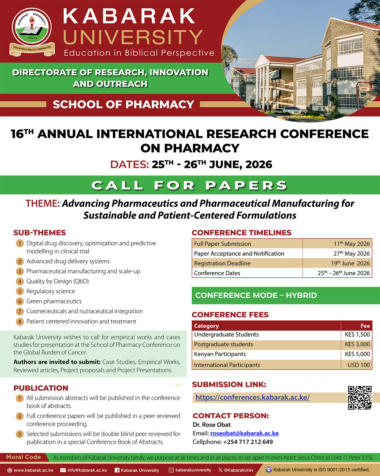 					View 2026: 16th Annual International Research Conference on Pharmacy
				