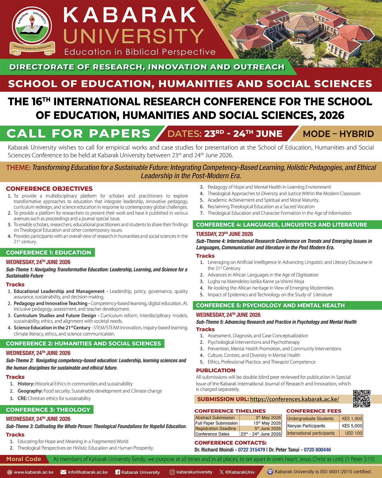 					View 2026: 16th International Research Conference for the School of Education, Humanities and Social Sciences
				